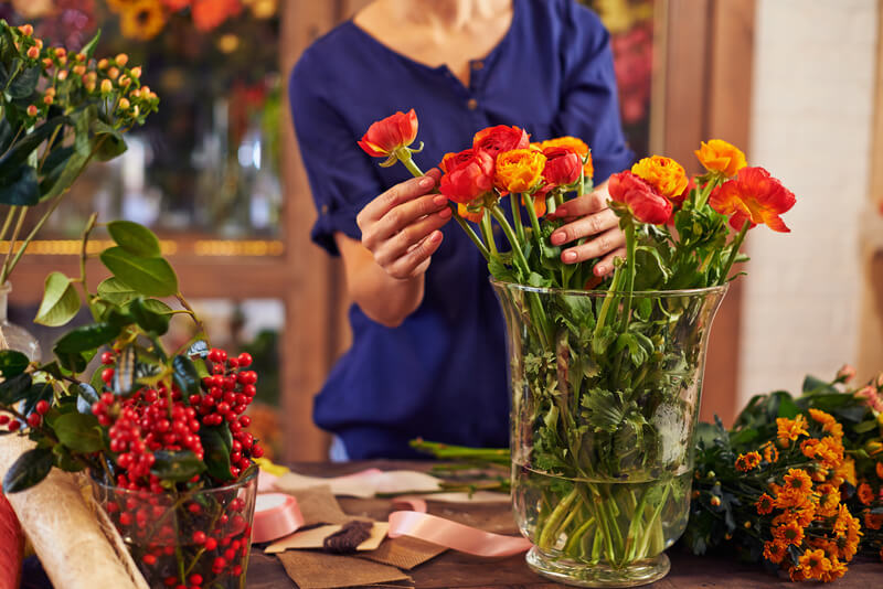 fresh seasonal flowers