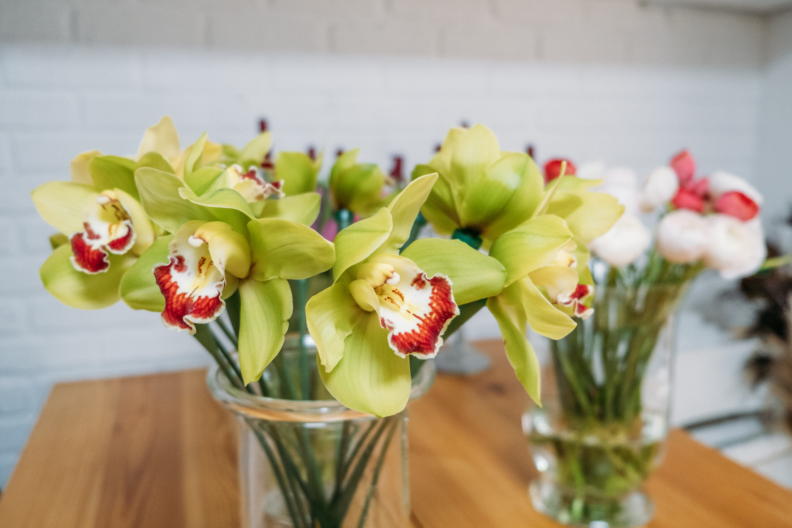 Fresh orchid bouquet arranged for cut flower care tips